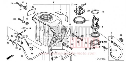 SERBATOIO CARBURANTE/POMPA CARBURANTE CBR1000RRA di 2010